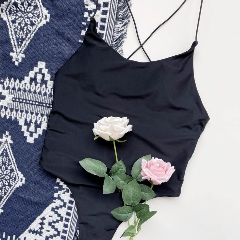 High cut one piece swimsuit